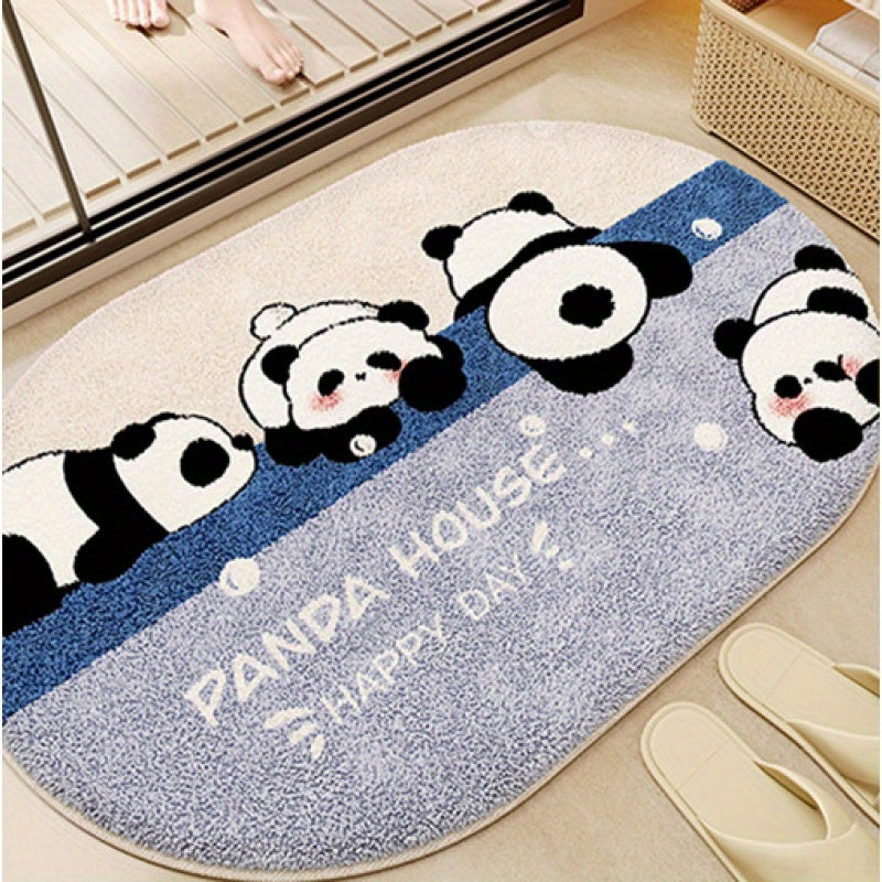 Add a touch of festivity to your bathroom with our adorable Cartoon Panda Bathroom Mat! This soft, absorbent, and hand-washable mat is the perfect addition to your home decor.