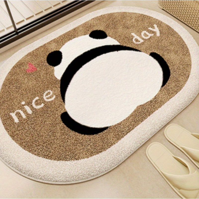 Add a touch of festivity to your bathroom with our adorable Cartoon Panda Bathroom Mat! This soft, absorbent, and hand-washable mat is the perfect addition to your home decor.