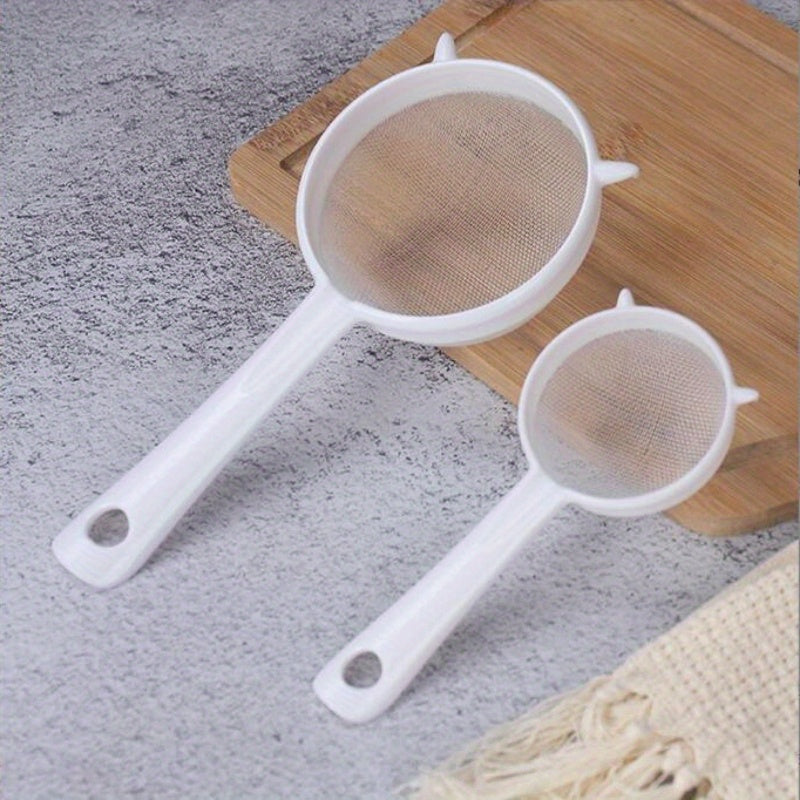 Ultra-fine Polypropylene Soy Milk Filter Mesh Sieve Set includes 3 pieces - Leak Spoon, Household Juice Squeeze, perfect for Self-brewed Fruit Wine and Rice Wine filtration.