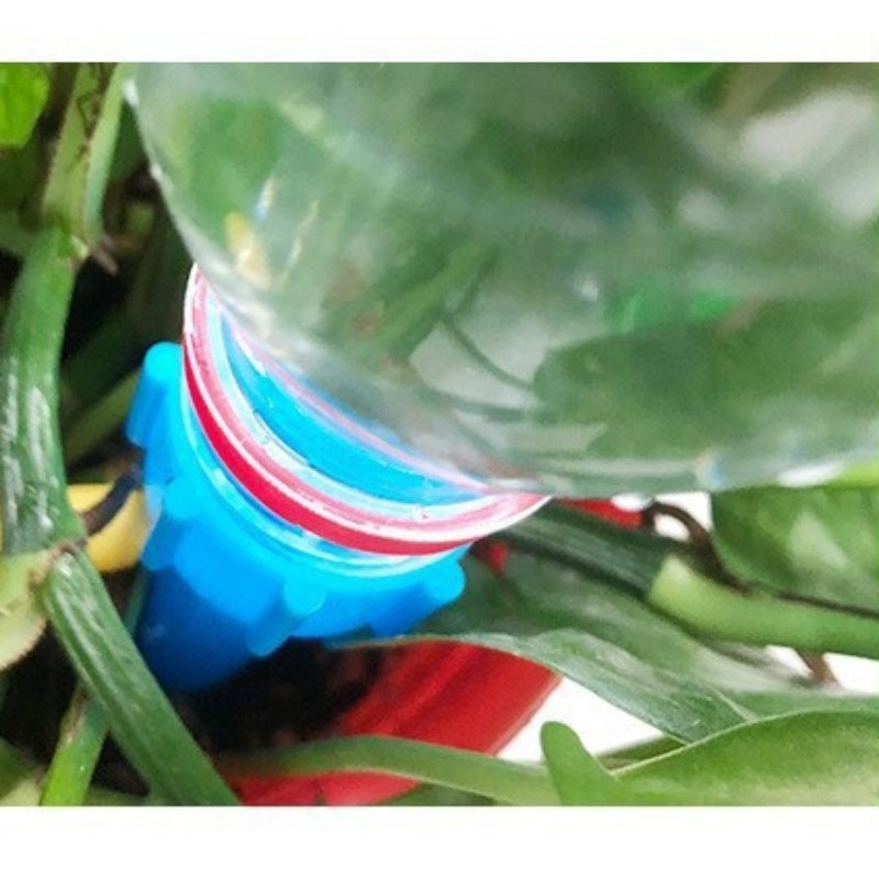 Automatic drip irrigation system for potted plants with adjustable watering volume, made of plastic, suitable for home gardens and balconies.