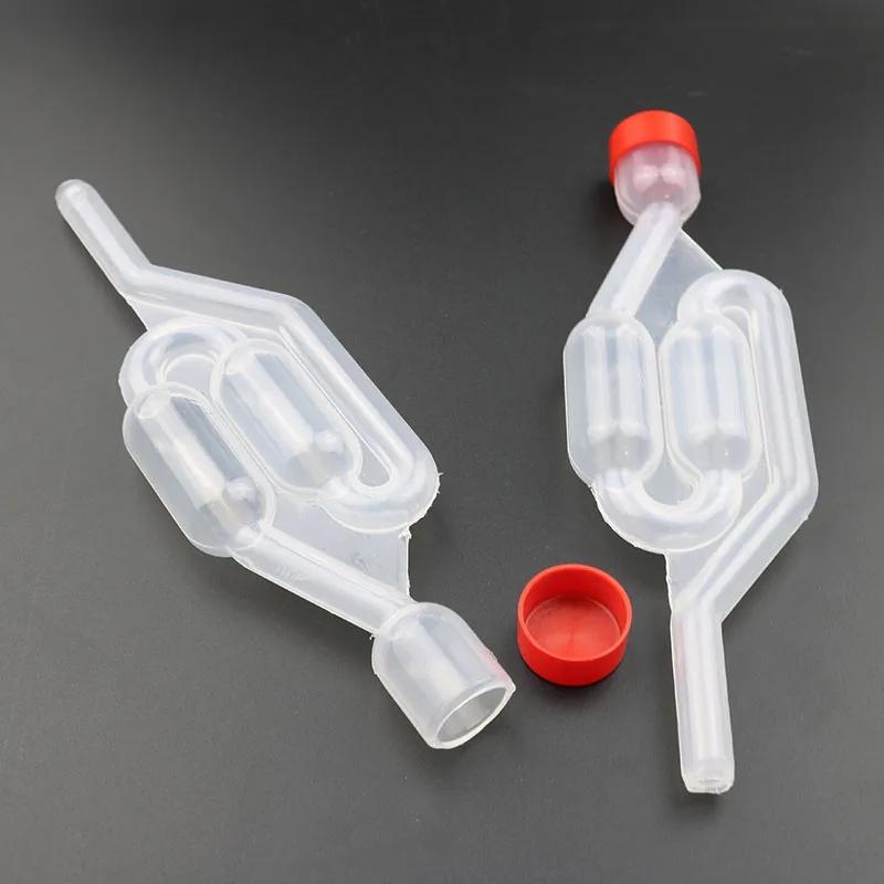 10 durable plastic water seal exhaust airlocks with red check valves for home brewing and fermentation, leak-proof and easy to use.