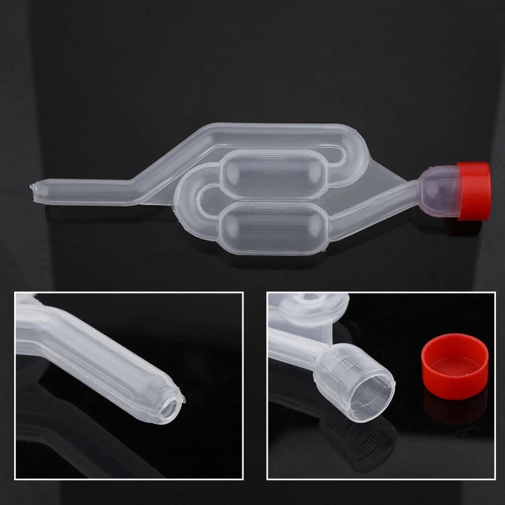 10 durable plastic water seal exhaust airlocks with red check valves for home brewing and fermentation, leak-proof and easy to use.