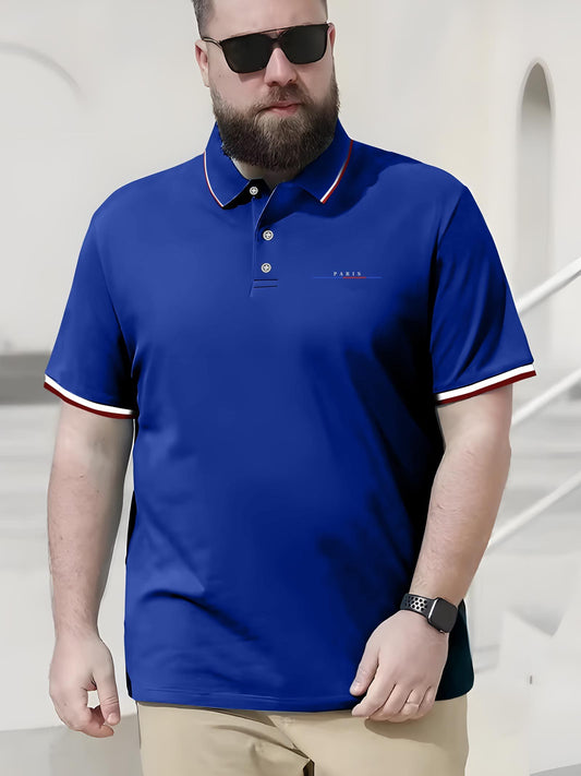 Men's stylish printed golf tee for summer, perfect for business and leisure wear.