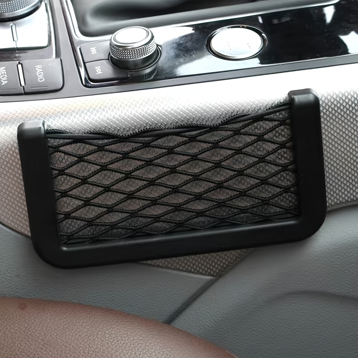 5 Mesh Organizer Nets for Cars & Boats - Sleek Design, Phone Holder Pockets, 19.99x8.0 cm, Home Storage Bins