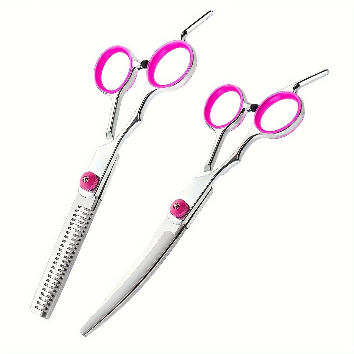 Pet Grooming Scissors - Professional Hair Trimming for Dogs, Curved Teeth Scissors for Haircutting and Cleaning.