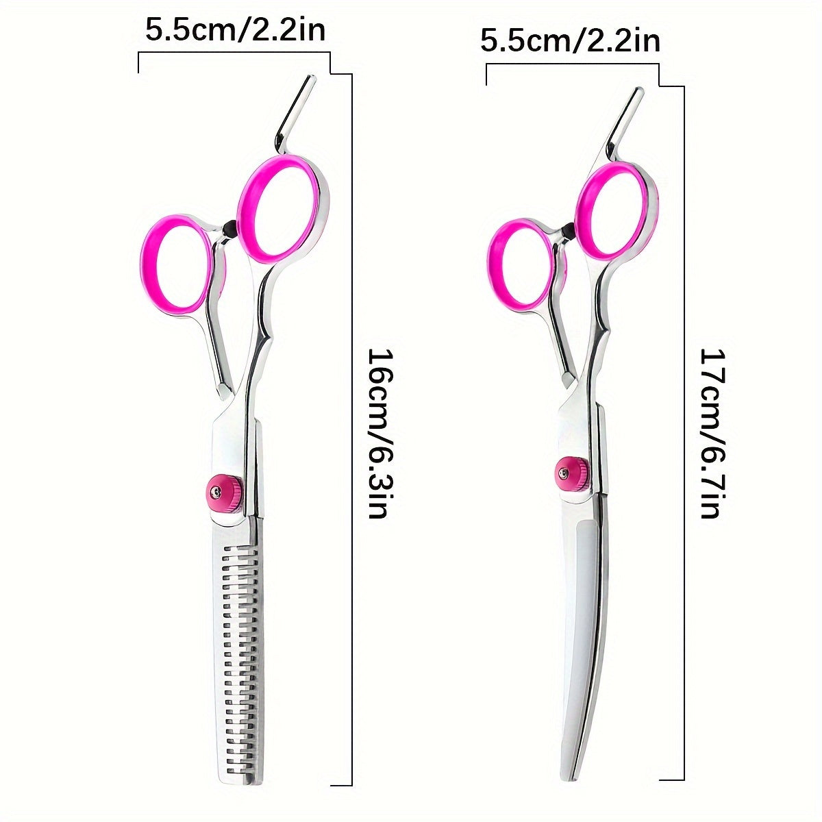 Pet Grooming Scissors - Professional Hair Trimming for Dogs, Curved Teeth Scissors for Haircutting and Cleaning.