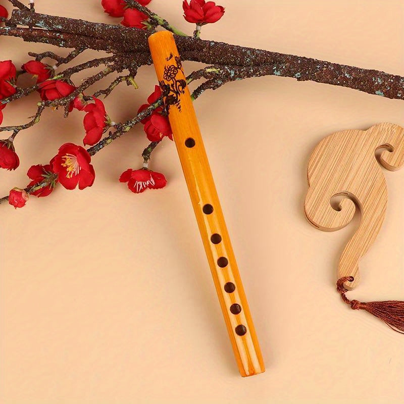 High-quality bamboo flute perfect for beginner musicians and students, ideal as a gift.