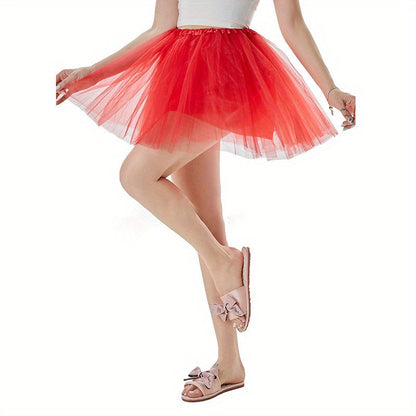 This tutu skirt is perfect for adult parties, featuring 4 layers of polyester tulle with a solid lining. It has a princess puffy ballet dance style and is non-feathered. No power supply is needed as it is a battery-free accessory.