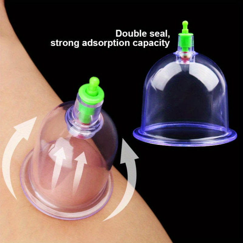 Cupping therapy kit for Mother's Day gift, includes home suction set and hand-held massage jar.