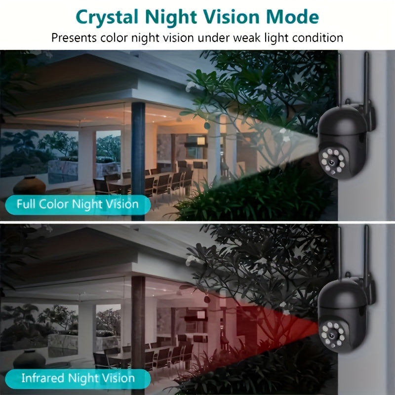 Enhance your home security with the Teruhal Smart Home Security Camera. This WiFi-enabled device features AI motion detection with a powerful floodlight, two-way audio, color night vision, and HD video surveillance for ultimate safety. Protect your