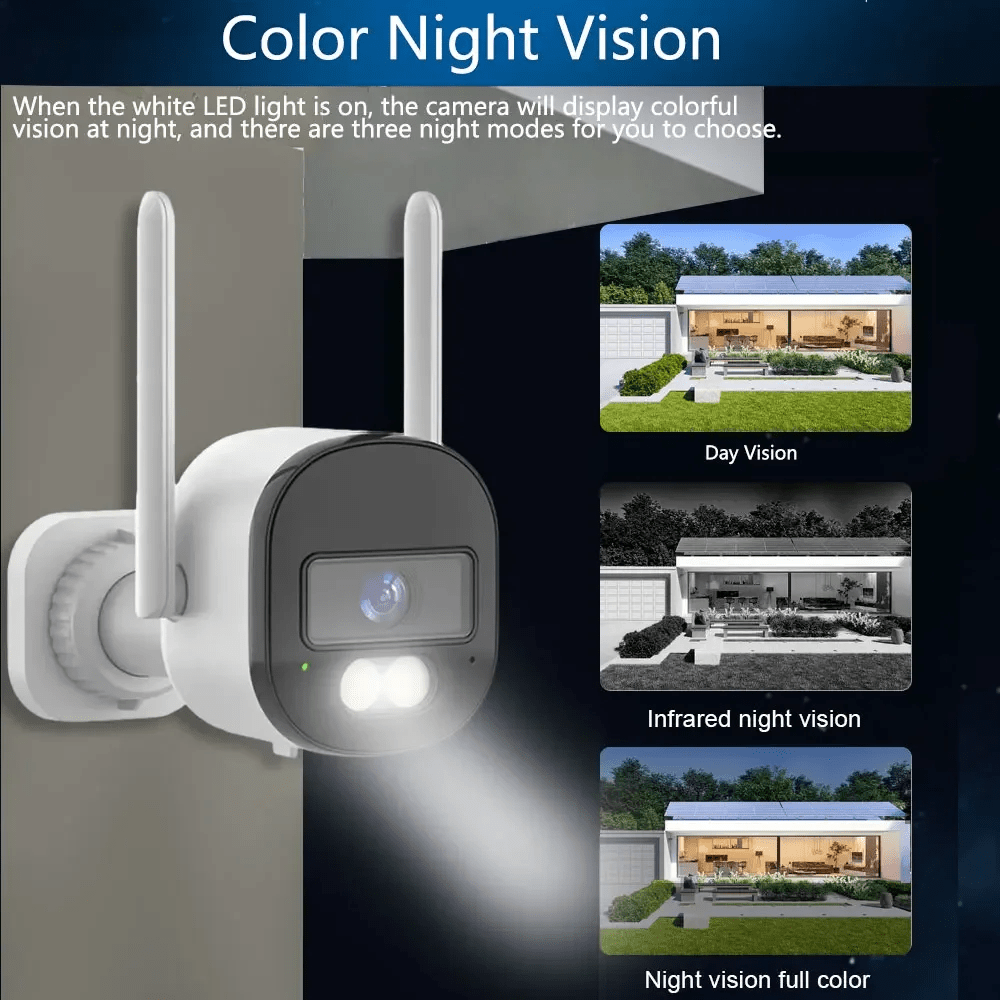 Experience unparalleled security and convenience with our cutting-edge Wireless Outdoor Home Security Camera. This camera comes equipped with Night Vision capabilities, Human and Mobile Detection features, and Two-way Communication functionality. It also