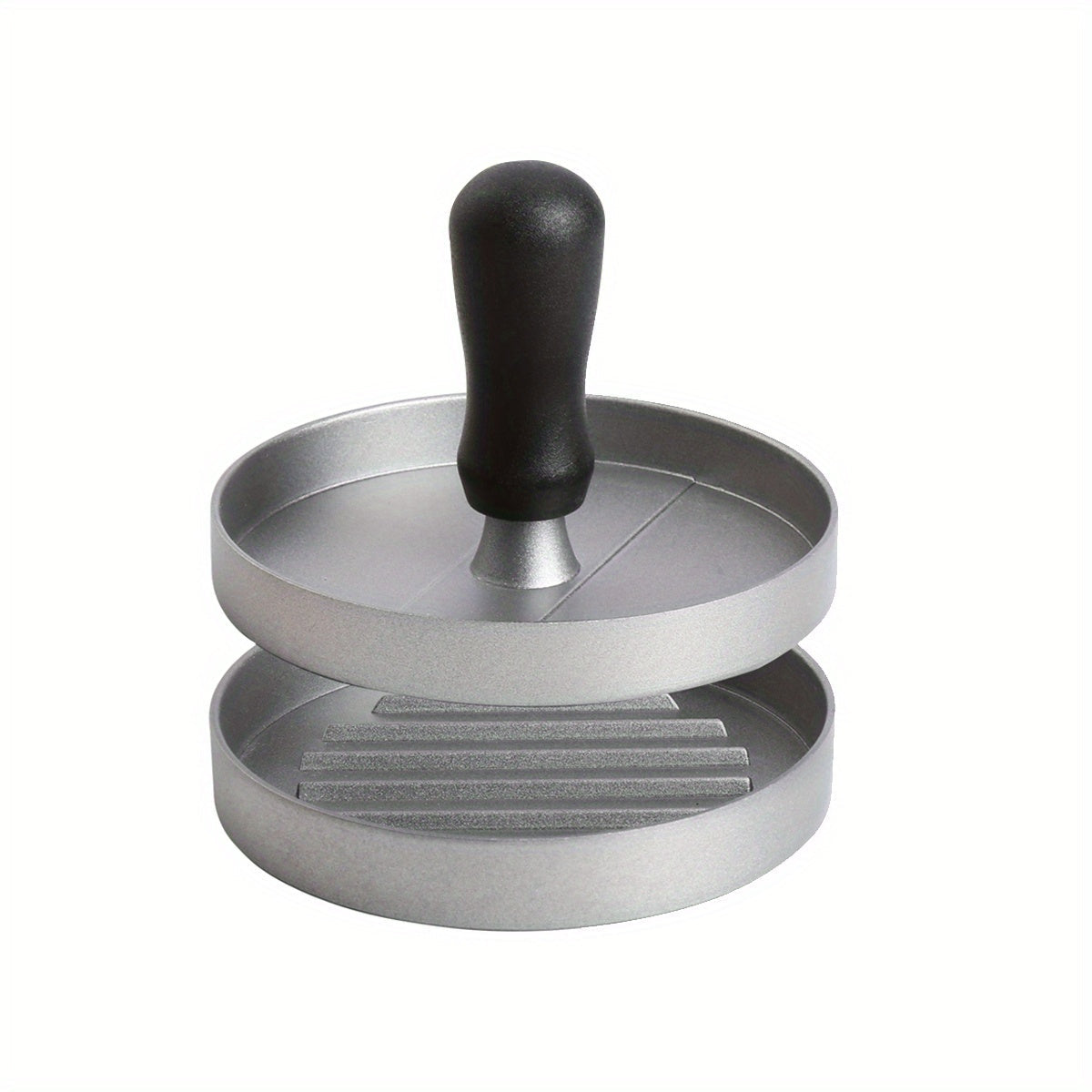 Create perfect hamburger patties with the Aluminum Burger Press Patty Maker, featuring a non-stick coating and includes wax paper discs. This kitchen gadget is food contact safe cookware, making it easy and convenient to use.