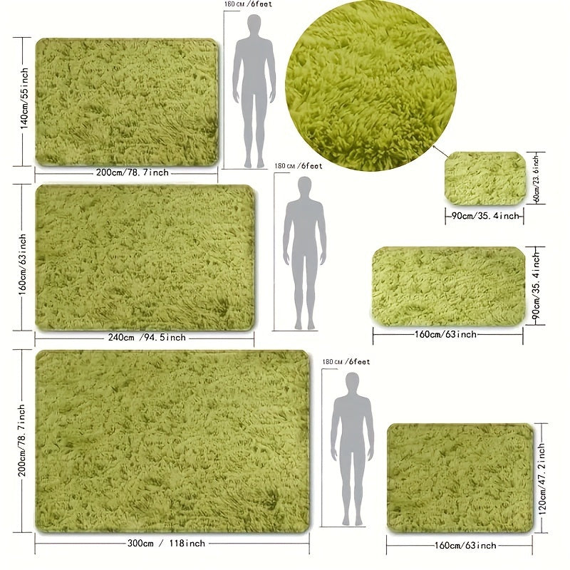 Побалуйте себя роскошью с нашим мягким зеленым плюшевым ковриком. Изготовлен из нескользящего, устойчивого к пятнам полиэстера, идеально подходит для гостиных, спален, кухонь и домашних офисов. Привнесет теплую и уютную атмосферу в любую комнату.