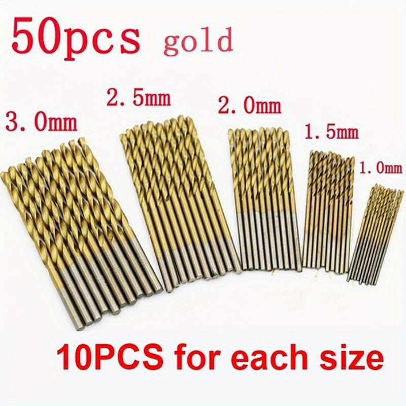 100-piece titanium-coated drill bit set - must-have accessories for DIY and home improvement.