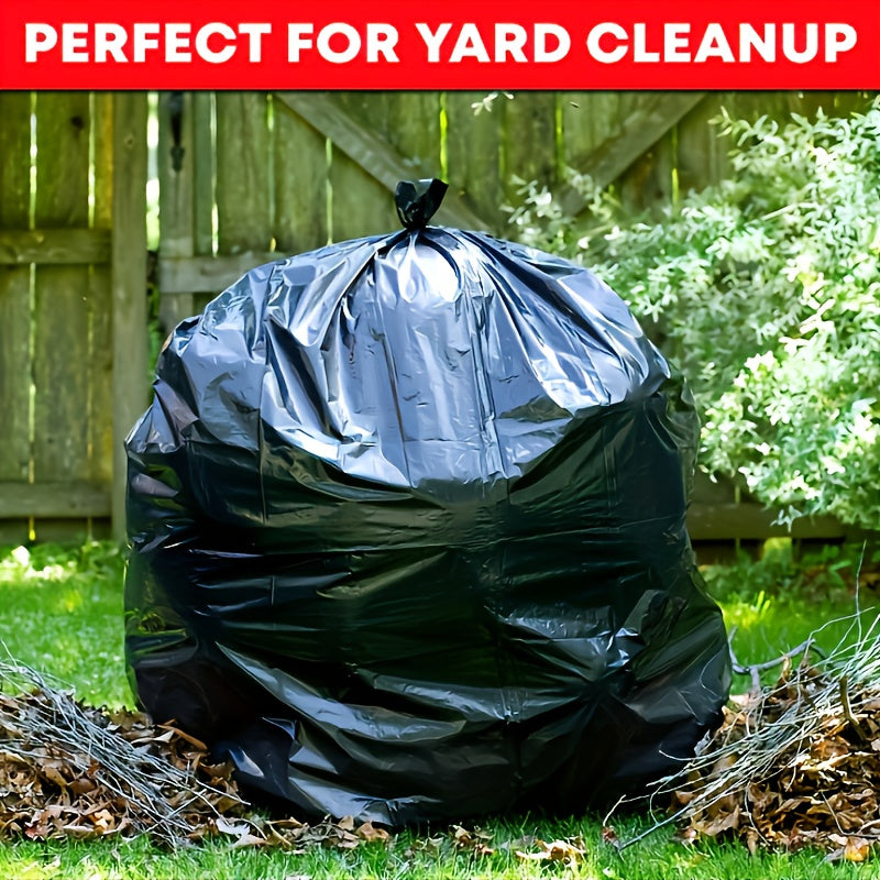 Durable Heavy-Duty Trash Bags - Pack of 50 for 208.2-227.12 L Capacity, Made of Tough Plastic, Great for Outdoor, Patio, and Kitchen Use - Disposable, Strong and Tear-Resistant, Suitable for Home, Garden, and Commercial Applications.