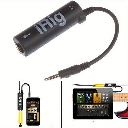 High-quality I-Rig guitar interface with tuner made from durable ABS, designed for musicians.