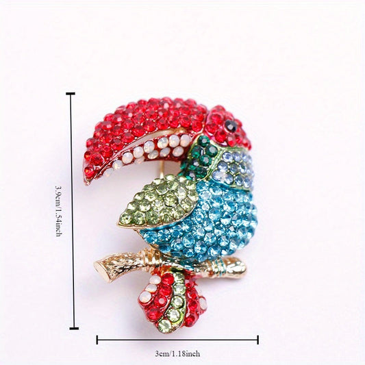 Chic Antique Rhinestone Brooch Pin, Kiyimlar, Kostyumlar va Kiyimlar uchun mos - Har qanday partiya kiyimiga zamonaviy qo'shimcha