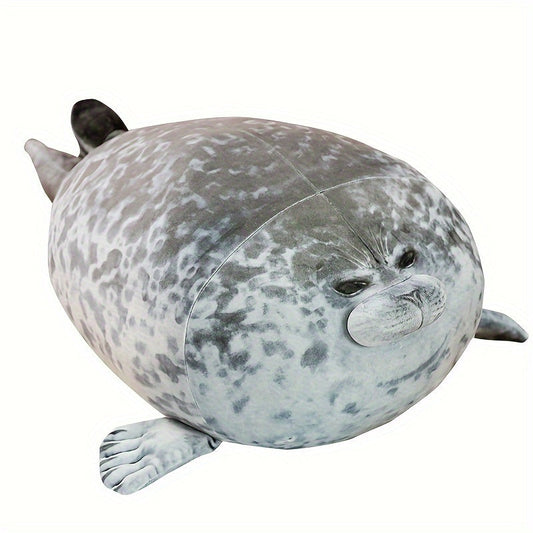 Soft and Trendy Cuddly Seal Plush Pillow - Easily Washable - Ideal for Kids' Room Decor and Playfulness