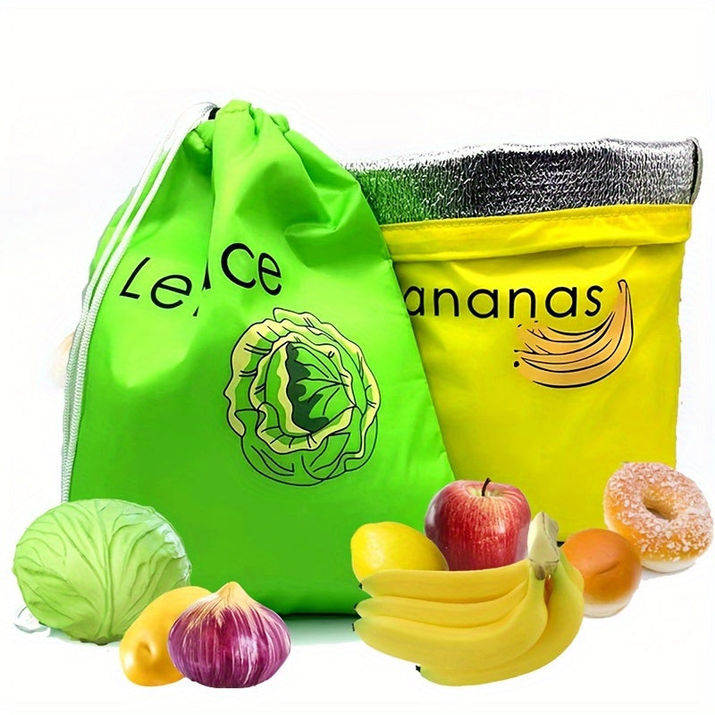 Keep your bananas and vegetables fresh longer with this durable storage bag. Designed to prevent ripening, this washable and lightweight kitchen organizer is the perfect way to store your produce.