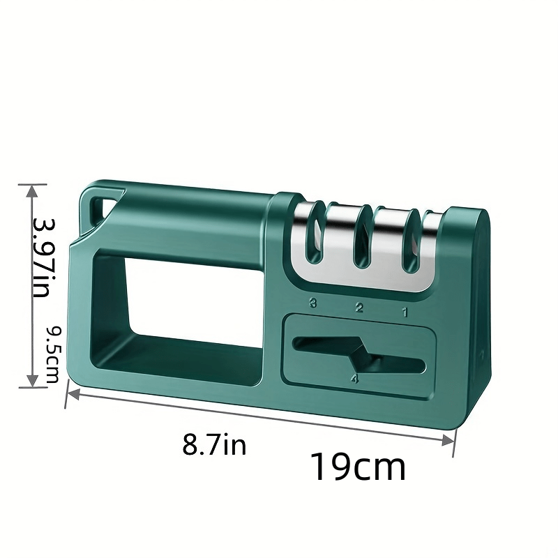 1pc Diamond Sharpening Stone for Kitchen Knives, Scissors, and Tools - Four-in-One Manual Quick Sharpener with Coarse and Fine Slots