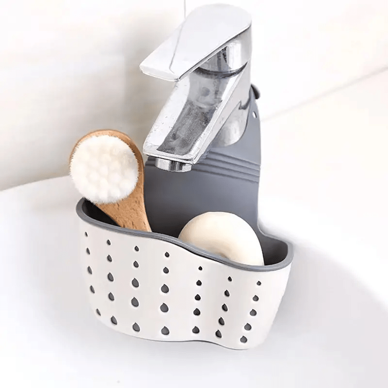 Versatile Silicone Sink Caddy - Organize Sponges, Brushes & More in Your Kitchen Effortlessly!