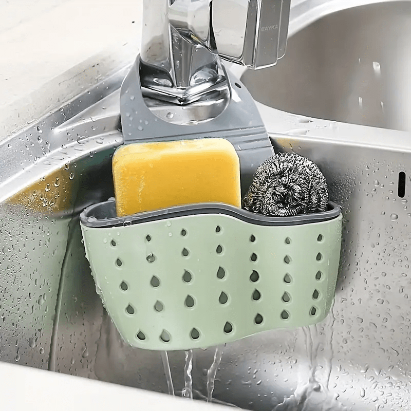 Versatile Silicone Sink Caddy - Organize Sponges, Brushes & More in Your Kitchen Effortlessly!