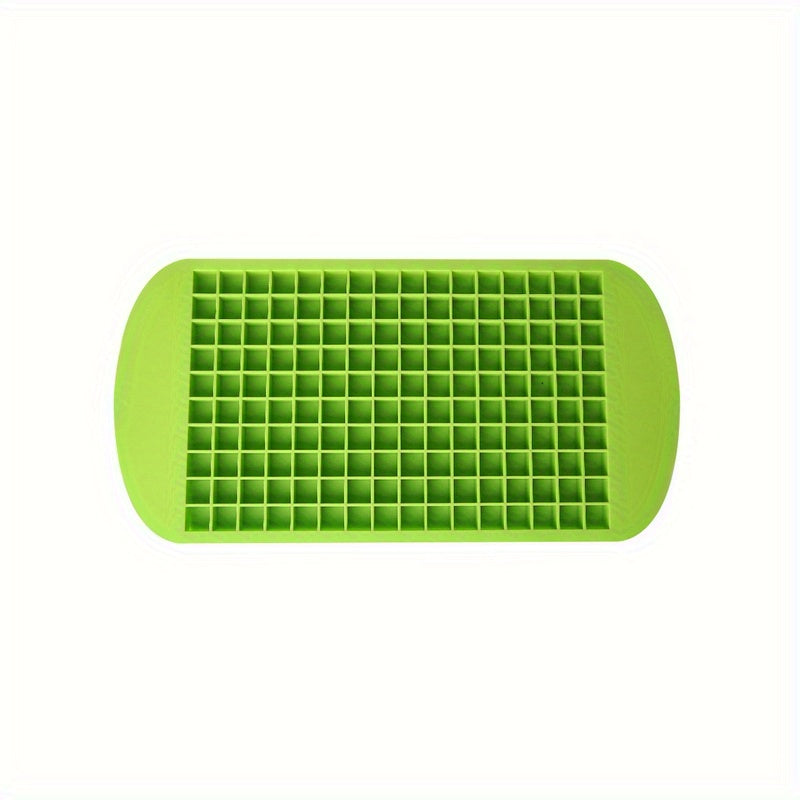 1pc Silicone Ice Cube Tray with 160 grids, perfect for freezing mini food grade ice cubes. This silicone foldable ice mold is the perfect addition to your kitchen accessories. Say goodbye to boring ice cubes and hello to the Ice Breaker Ice Grid Tray