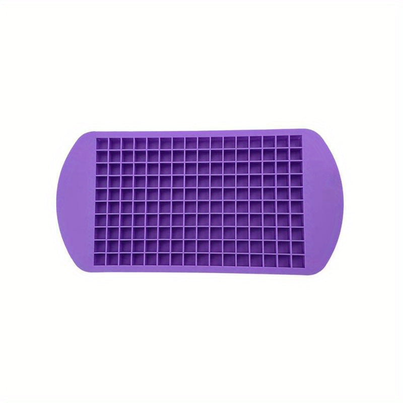 1pc Silicone Ice Cube Tray with 160 grids, perfect for freezing mini food grade ice cubes. This silicone foldable ice mold is the perfect addition to your kitchen accessories. Say goodbye to boring ice cubes and hello to the Ice Breaker Ice Grid Tray