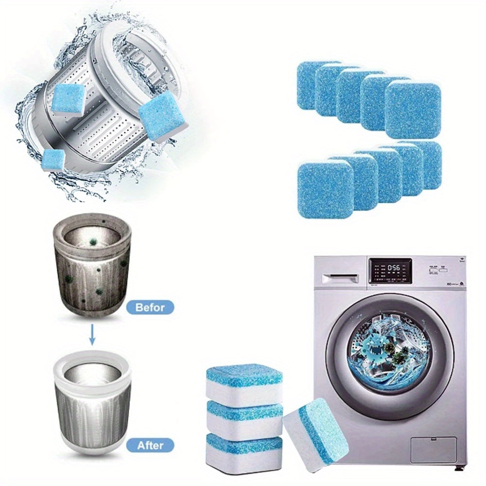 "High-quality deep cleaning tablets for washing machine water tank, deodorizes and leaves long-lasting freshness.