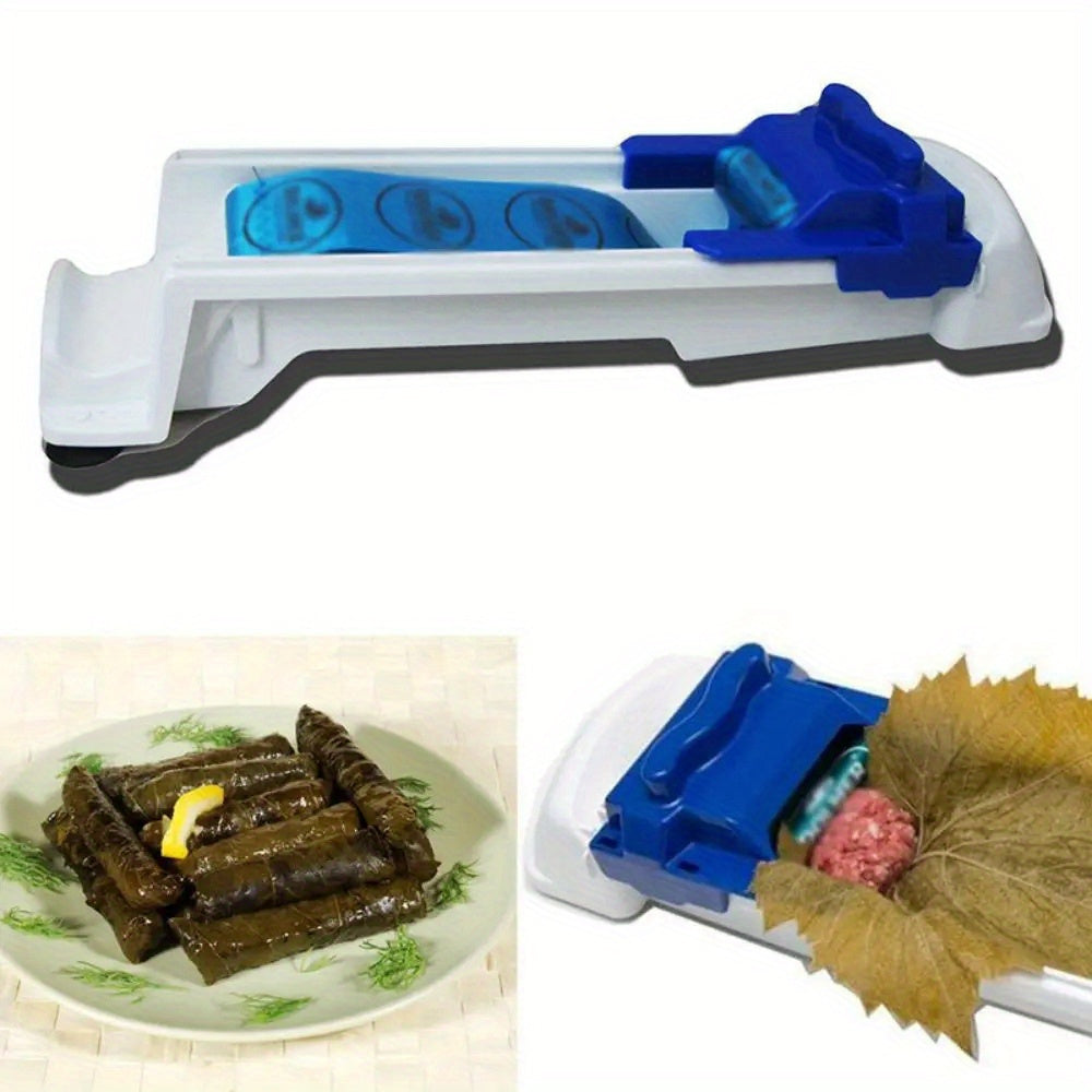 Plastic Dolma Sarma Roller for Rolling Stuffed Vegetables and Meat - Manual Kitchen Gadget Set for Grape Leaves and Cabbage Wrapping Without Electricity