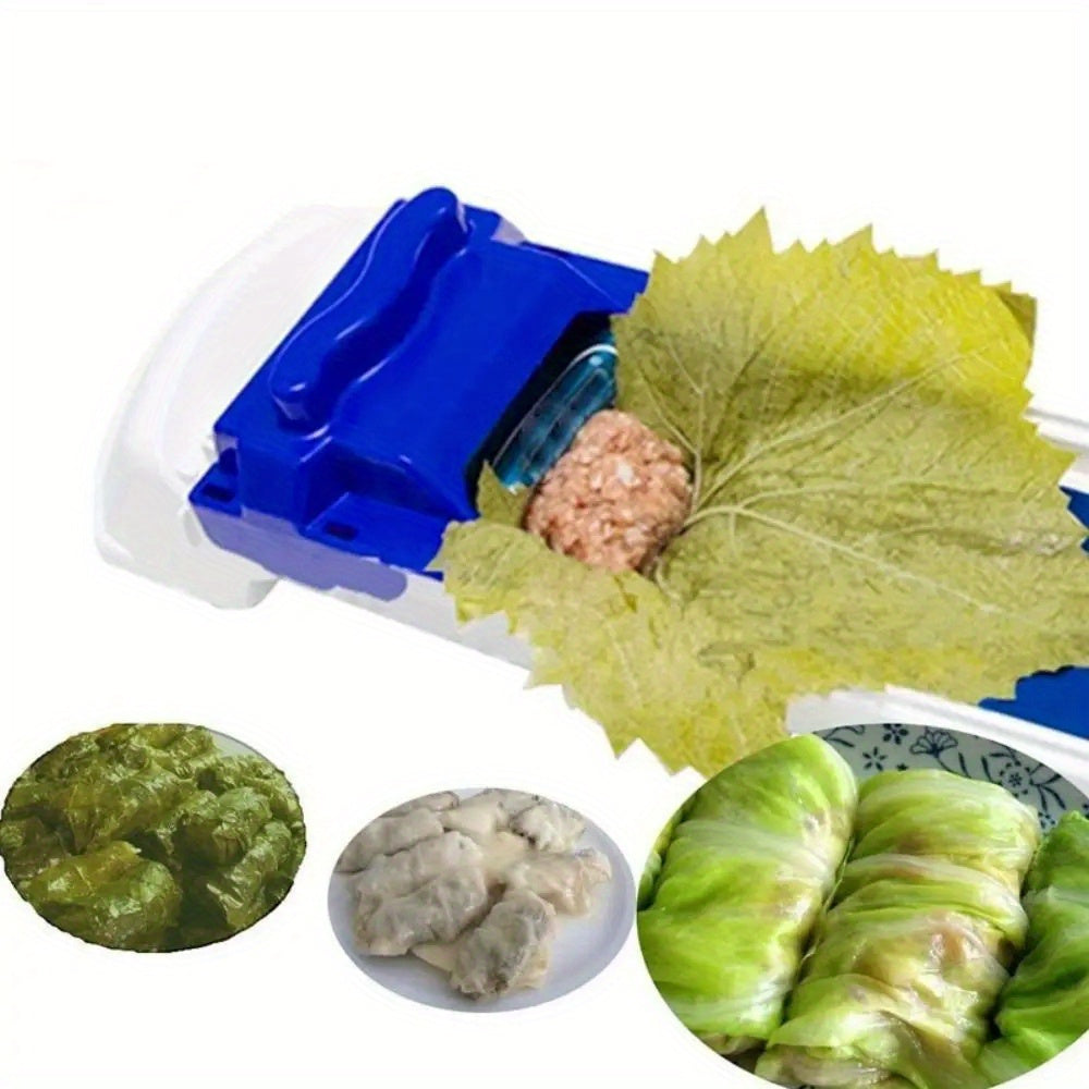 Plastic Dolma Sarma Roller for Rolling Stuffed Vegetables and Meat - Manual Kitchen Gadget Set for Grape Leaves and Cabbage Wrapping Without Electricity