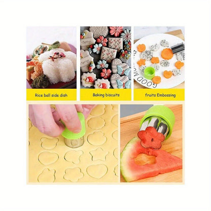 Set of 38 animal mini food picks with cutting tool and silicone lunch box divider - ideal for snacks, cakes, and fruits.