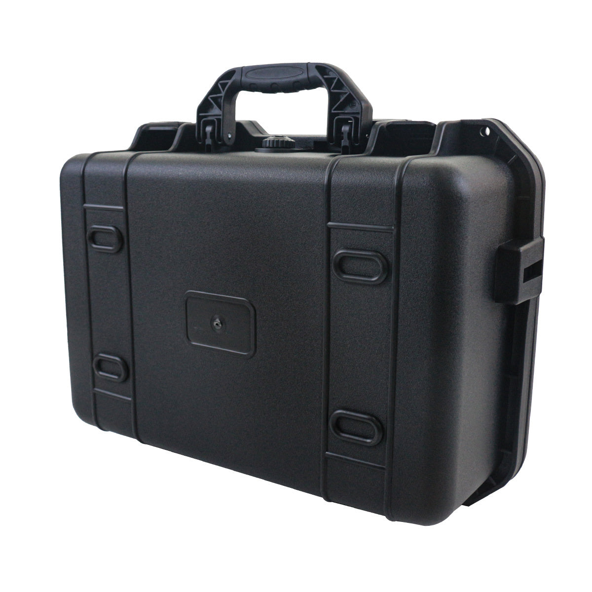 Durable waterproof plastic tool case with pre-cut foam for organizing tools, drones, and accessories.