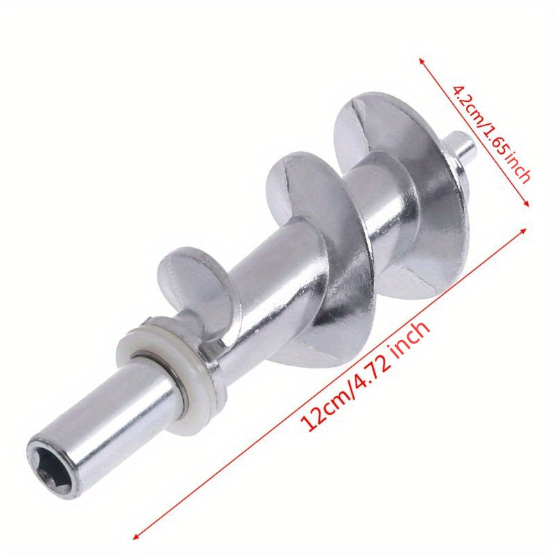 Spiral Stuffer Attachment for Meat Grinder made of Food-Grade Stainless Steel, Simple Installation, Food-Safe Metal Accessory, Electric Grinder Replacement Part