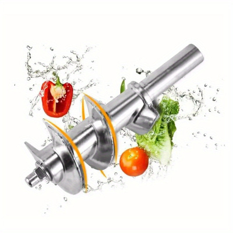 Spiral Stuffer Attachment for Meat Grinder made of Food-Grade Stainless Steel, Simple Installation, Food-Safe Metal Accessory, Electric Grinder Replacement Part