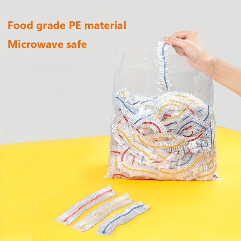 100 pieces of Stretchable Food Covers - They are reusable and elastic bowl and plate protectors designed to keep your food fresh. They can fit dishes ranging from 5.08 to 24.13cm. Ideal for storing leftovers and can be used in the microwave, for BBQs