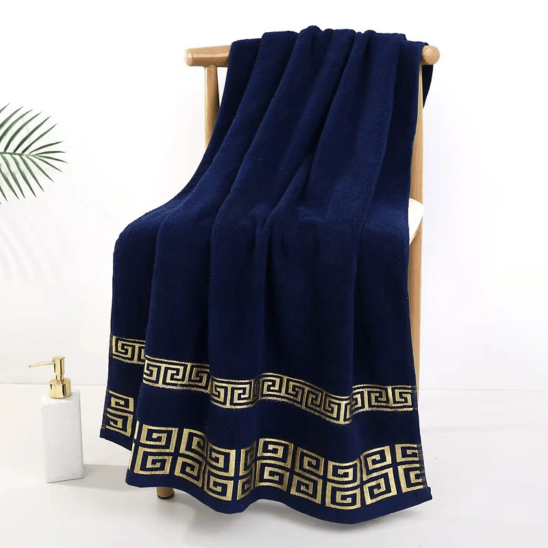 High-quality cotton towels: 2 piece set - 1 hand towel (34x75cm) and 1 bath towel (70x140cm). 380 GSM, ideal gift for couples.