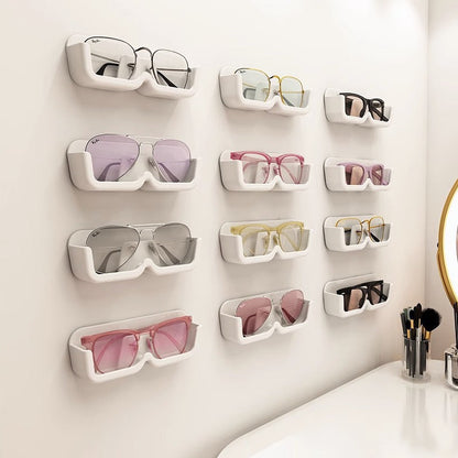 Space-saving eyeglass and fashion glasses holder - a versatile organizer for wall-mounting in home, bedroom, bathroom, office, and dorm décor