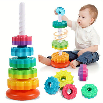 Rainbow Tower: Safe, High-Quality Stacking Toy for Youngsters