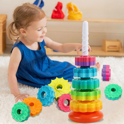 Rainbow Tower: Safe, High-Quality Stacking Toy for Youngsters