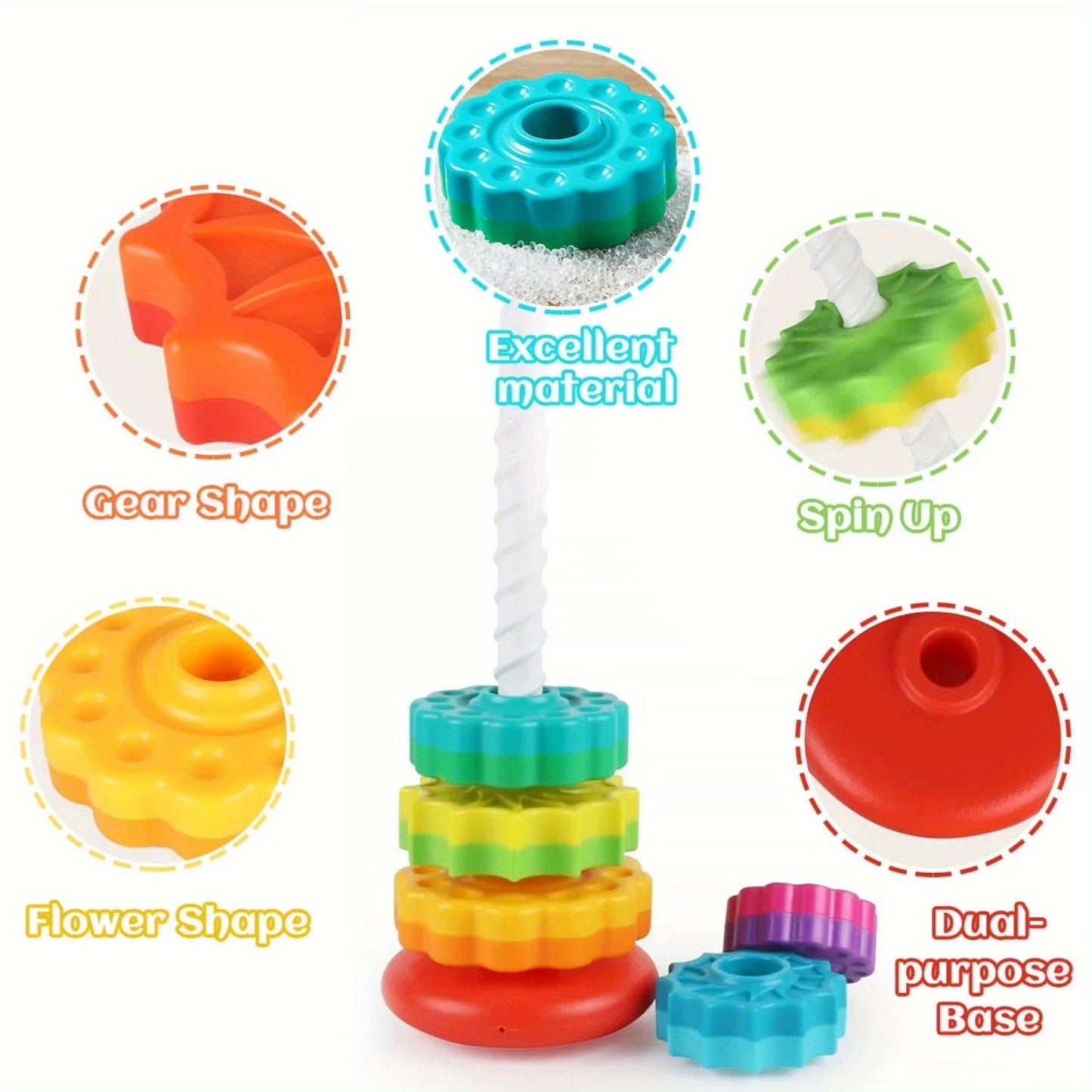 Rainbow Tower: Safe, High-Quality Stacking Toy for Youngsters