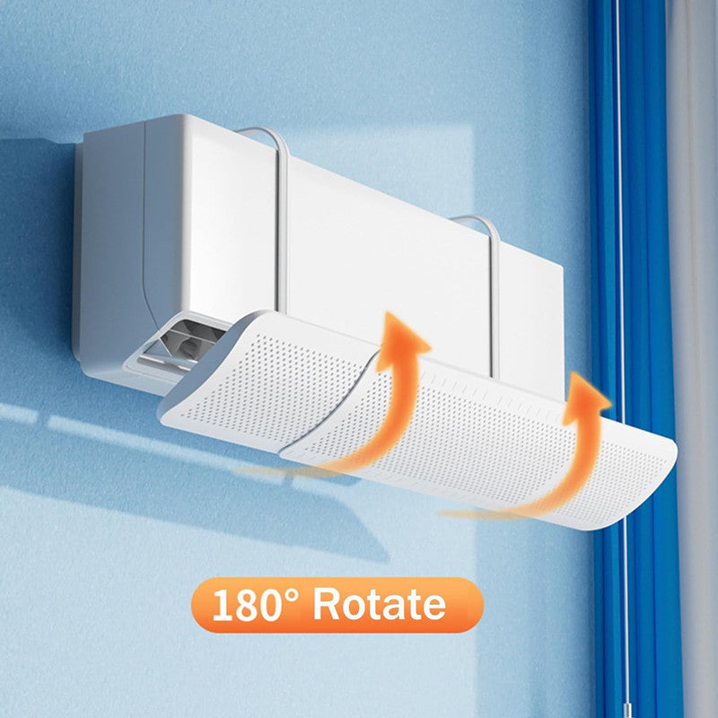 Air Conditioning Deflector with Adjustable Settings - Improves Cooling and Heating Circulation, Perfect for Home, Office, and Those with Sensitivities, Rotates 180 Degrees and features a Cute Rabbit Design