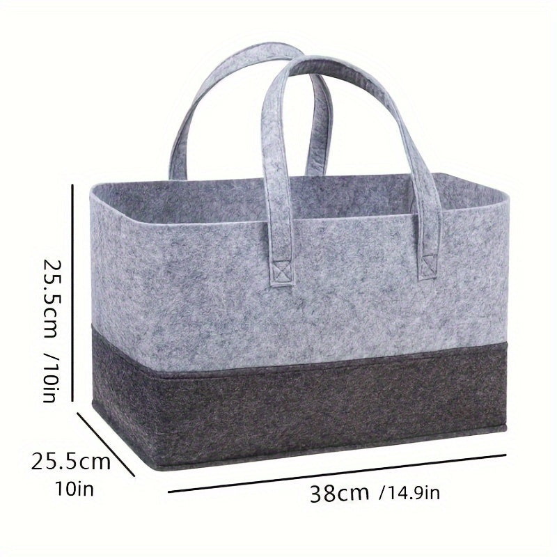 Large Capacity Felt Tote Bag for Shopping, Toys, Books, and Sundries - Foldable with Handles