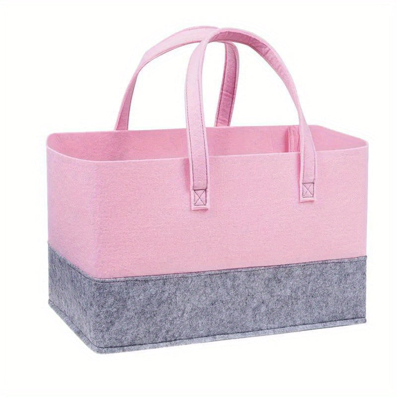 Large Capacity Felt Tote Bag for Shopping, Toys, Books, and Sundries - Foldable with Handles