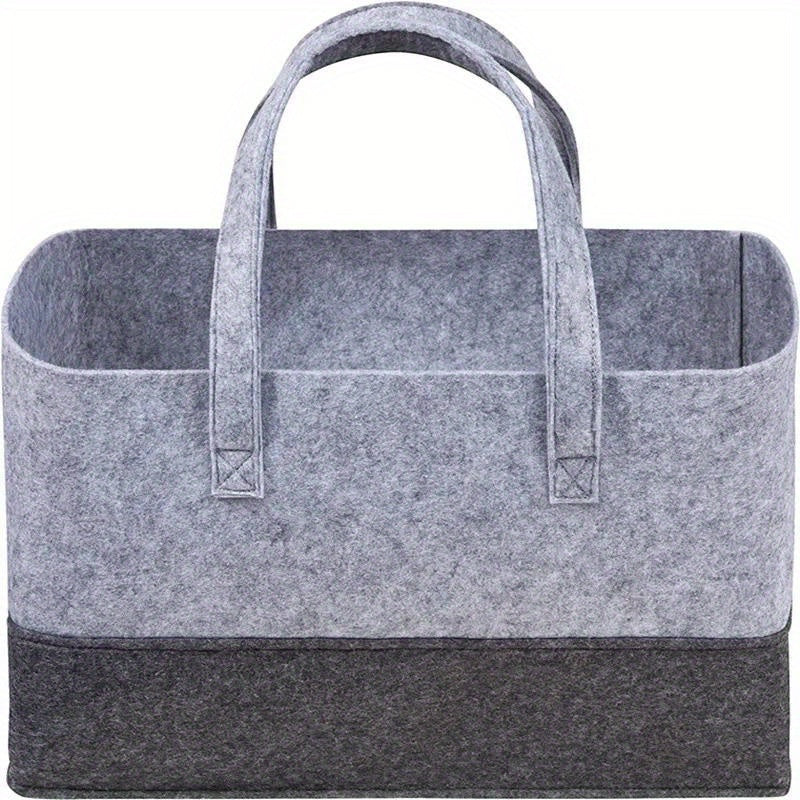 Large Capacity Felt Tote Bag for Shopping, Toys, Books, and Sundries - Foldable with Handles