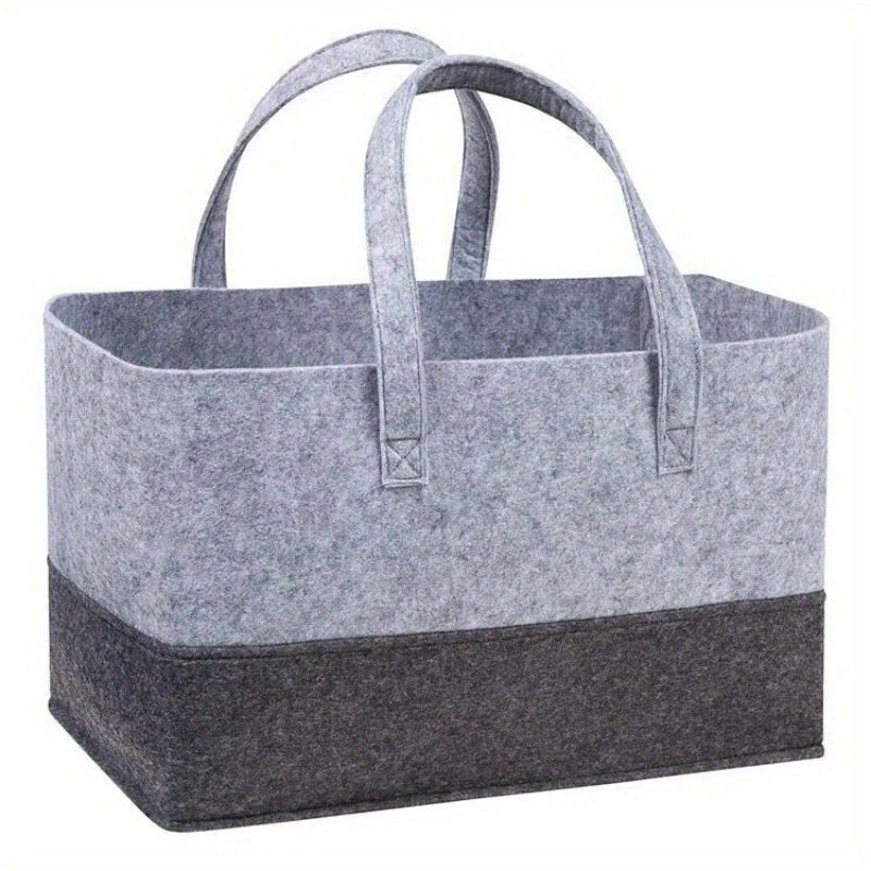 Large Capacity Felt Tote Bag for Shopping, Toys, Books, and Sundries - Foldable with Handles