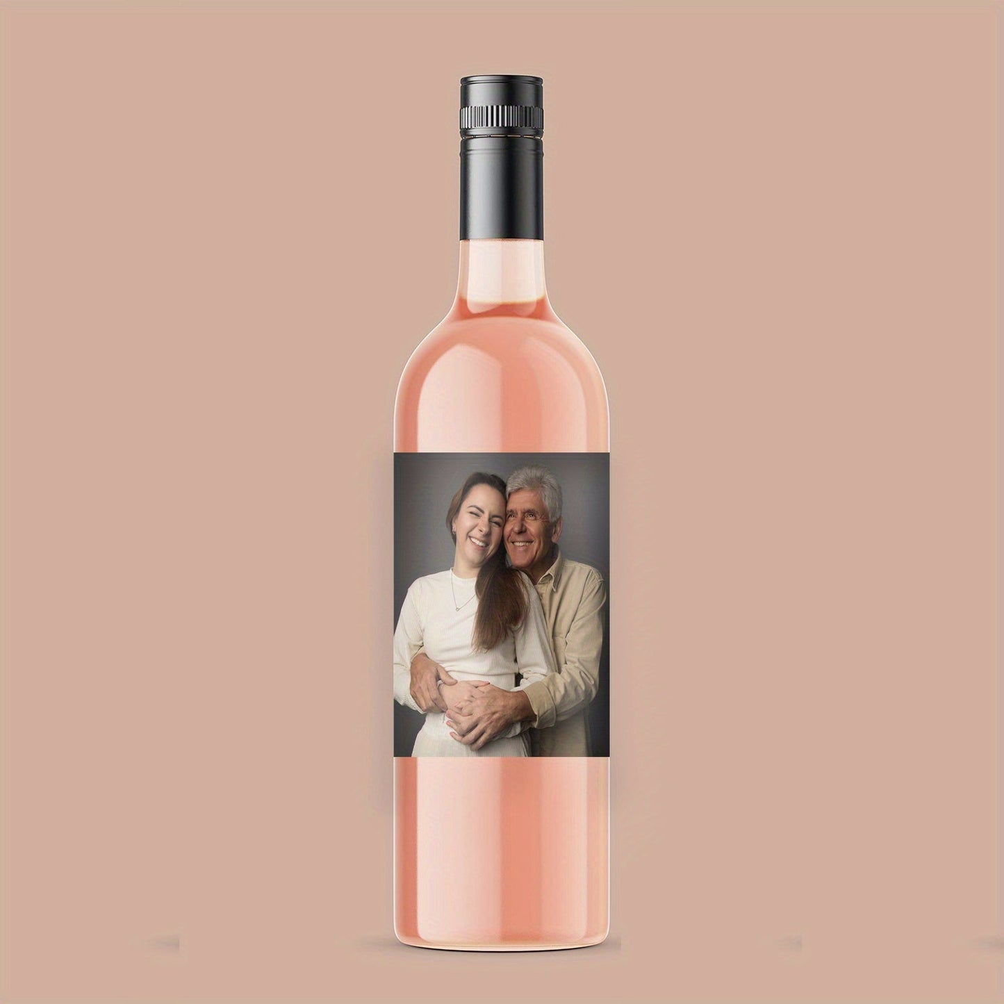 Create Your Own Wine Labels: Customized Photo/Text Labels for 6 Bottles - Ideal for Celebrating Father's Day, Sharing Pregnancy News, or Gifting to Colleagues