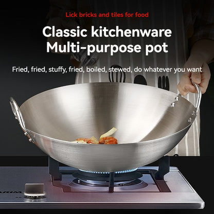 Stainless Steel Wok: A versatile, durable essential for gas and induction cooking in the kitchen