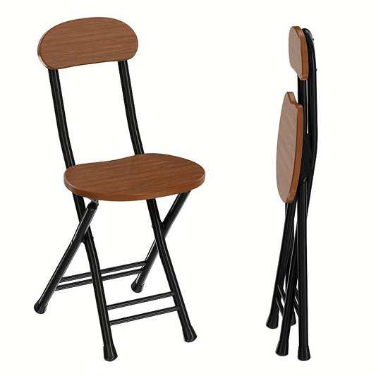 Foldable chair with backrest - ideal for home, dorms, and office.