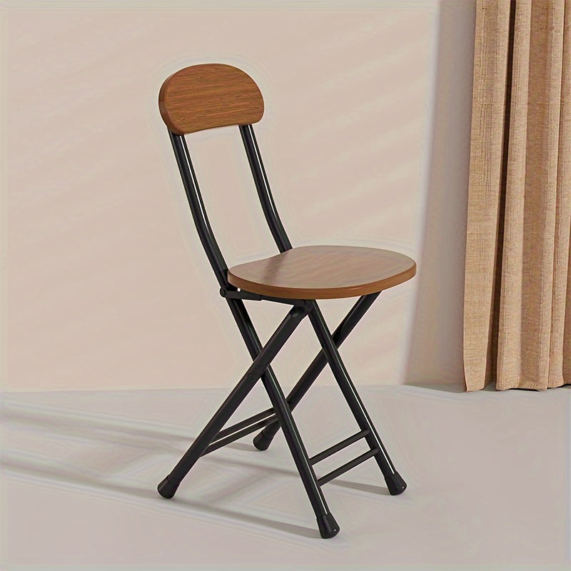 Foldable chair with backrest - ideal for home, dorms, and office.